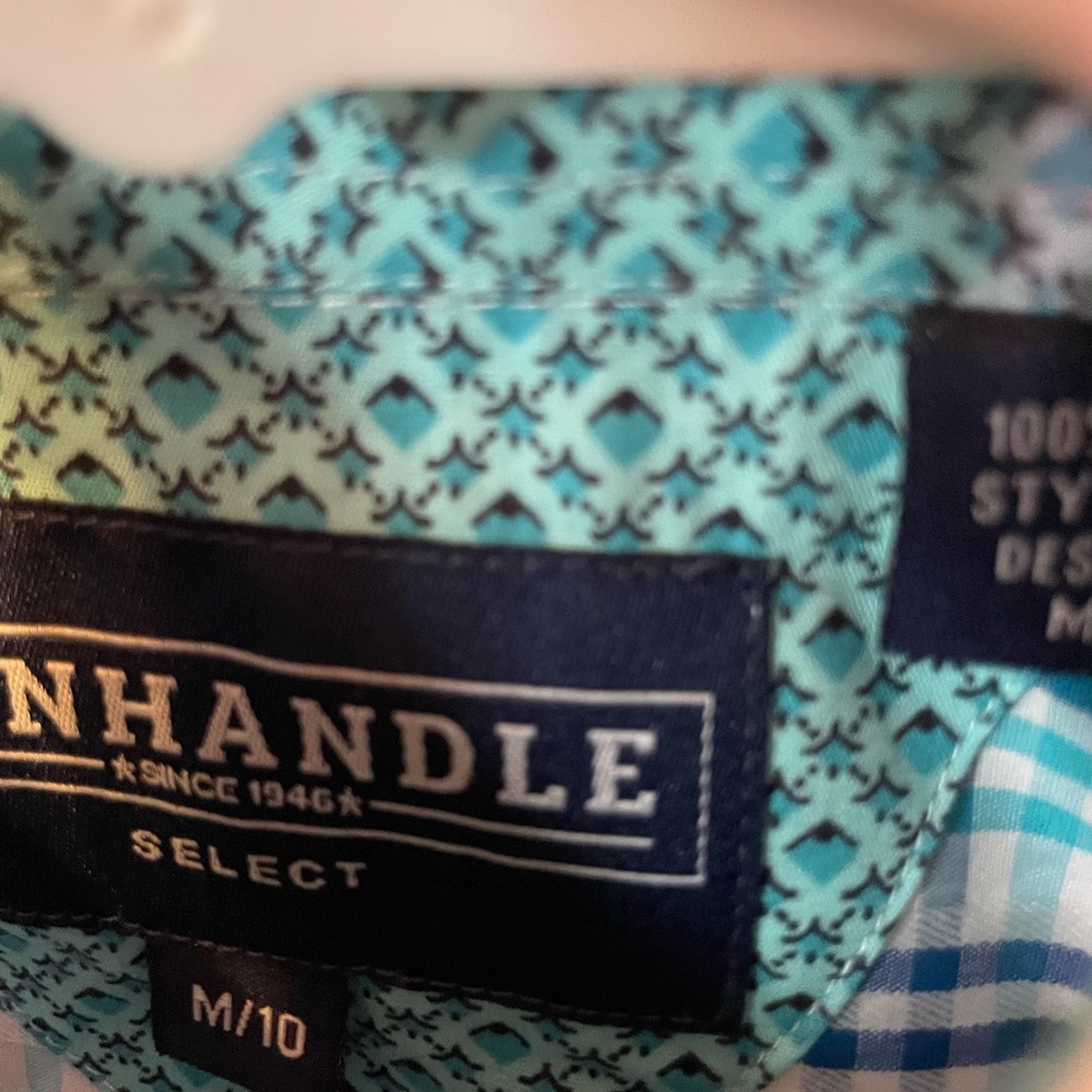 Panhandle Men's Blue Patterned Shirt